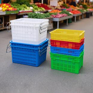 大号加厚错位筐蔬菜蔬果周转筐食品级蔬菜水果物流快递运输箱子