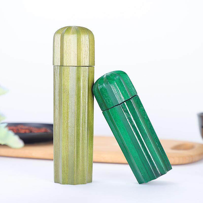 厨房用品创器意居木制仙人XW1907掌胡椒合研磨调味瓶调料套家装组