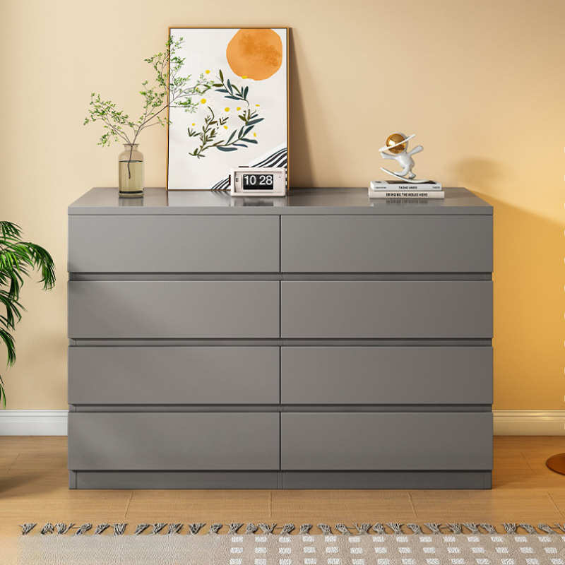 奶油风斗柜客厅靠墙储物柜五斗卧室简约现代抽屉六斗八斗柜收黄一