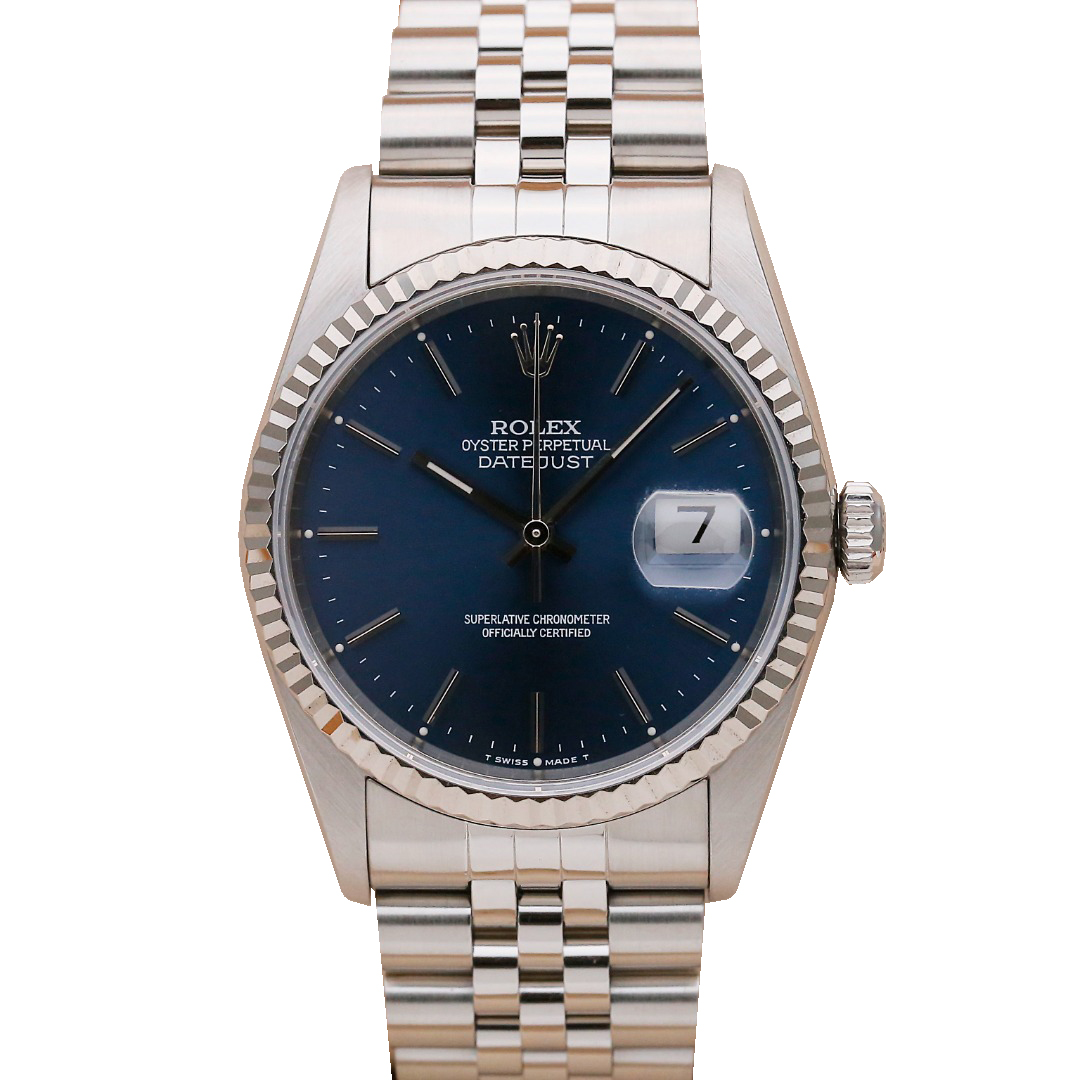 [9.8新]劳力士日志型蓝盘条丁自动机械男表16234