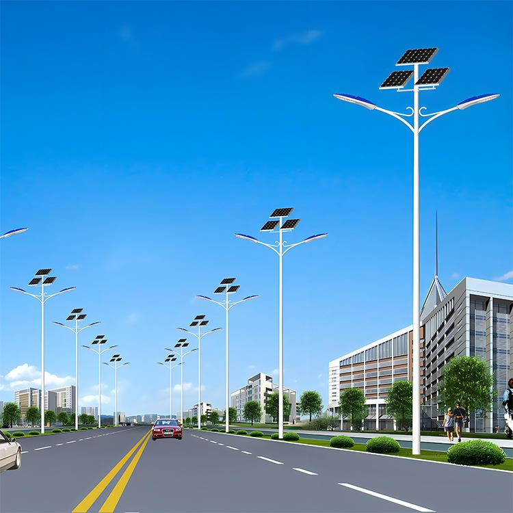 水XEP厂家直销户外工程道路明双臂4-12l米太阳照能路灯道路防ed灯