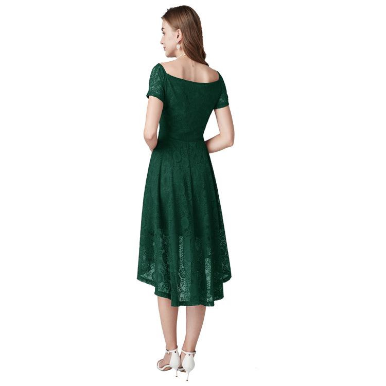 dress mini lace multi-color dress swallowtail one-shoulder