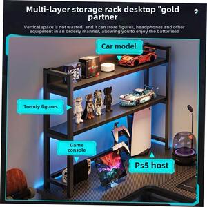 Corner E-sports table Double computer table Desk and bookshe