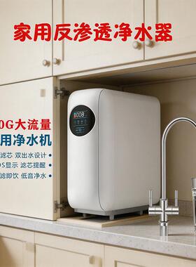 600加仑净水器家用直饮厨下式净饮机大流量RO反渗透双出水净水机