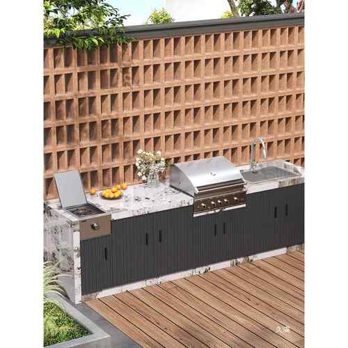 户外厨房庭院池墅烧烤547台花园洗手池室外小院子别操作台水台可