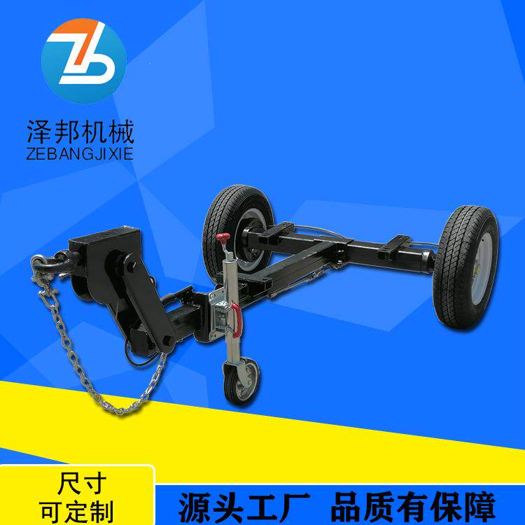 两轮水泵消防拖车撞击刹牵引车桥2轮发电机组扭力减震车轴厂家