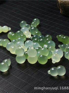 大量天然岫玉吊坠辽宁岫岩玉小葫芦吊坠玉器diy挂件