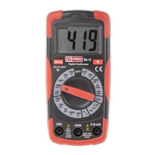 RS PRO 数字万用表RS-12 600V10A交直流万用表