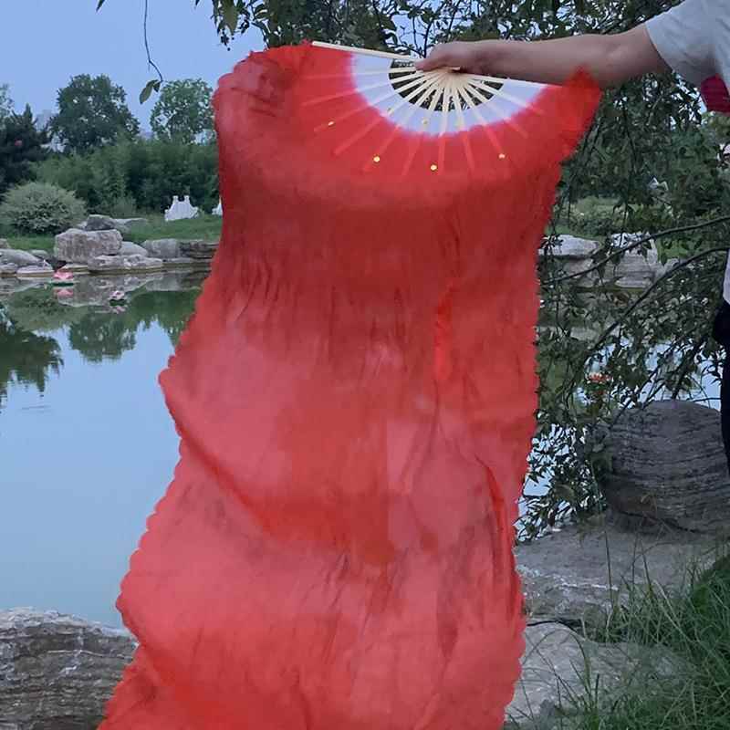 舞蹈扇加长款绸舞蹈跳舞扇子1.51.8米质量好柔性好光滑不扎手