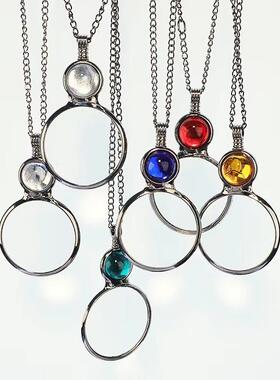 跨境母亲节挂坠合金放大镜礼品装饰品装饰母亲小首饰礼物感恩礼品