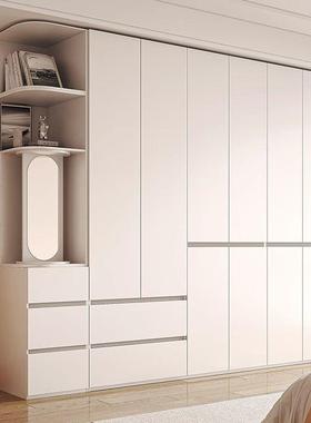 白色品欧松板分段式衣拉柜家卧室简约高端E用NF级储ILN物成免手衣