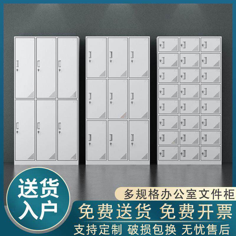 钢制更衣柜员工储物柜铁皮柜宿舍带锁12门换衣存包柜碗柜浴室鞋柜