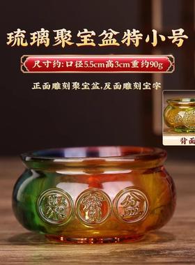 正品全铜聚宝盆摆件招财聚办财生财财神爷客公厅位室黄店铺铜米缸