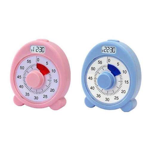 60 Minute Desk Visual Timer Analog Type C Charging Silent Co