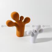 现代简约创意植绒脚丫酒柜电视柜客厅桌面摆件轻奢风软装 家居饰品