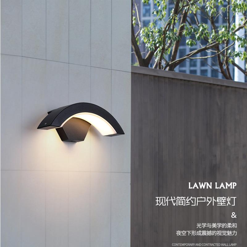 户外防水壁灯X-1048扇人应体形感LED月亮简壁灯现代约别墅庭院阳