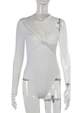 tops sexy slim club waist women playsuits streetwear