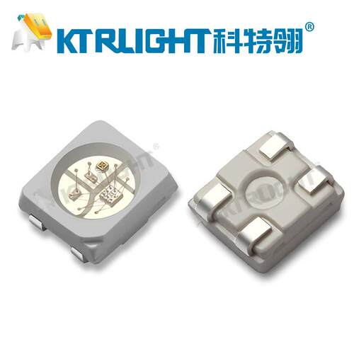 2427幻彩RGB四脚灯珠 2528单线归零码非断点续传 5V12ma驱动灯珠