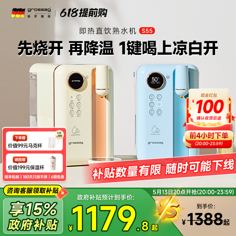 德国直饮熟水机即热式饮水机小型加热家用桌面台式凉白开饮水器