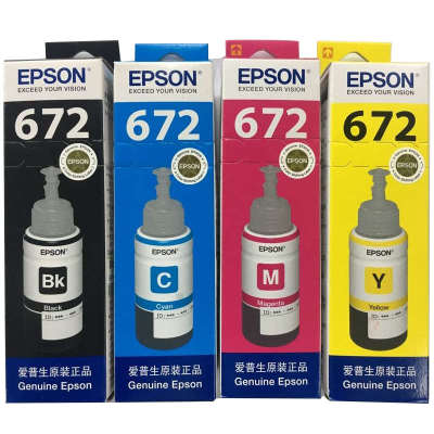 EPSON爱普生672原装墨水L360 L380 L310 L383L1300墨仓打印机墨水