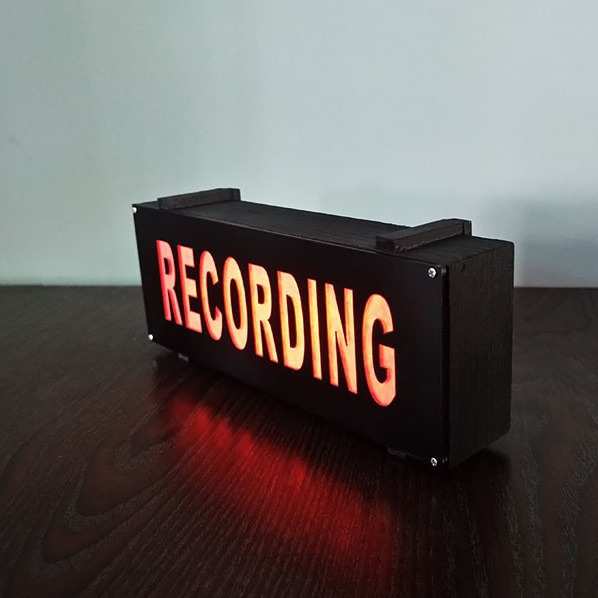 外贸爆款 RECORDING创意照明黑色实木灯箱 led灯家居装饰夜气氛灯