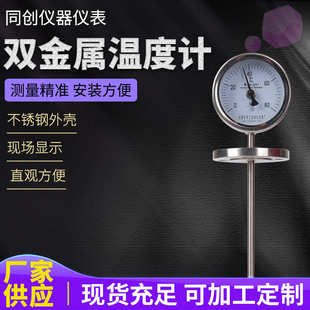 智能工业锅炉温度表 411温度计 双金属温度计 径向活动螺纹型WSS