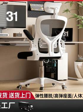电脑椅家用办公椅职员宿舍电竞座椅人体工学学习椅书桌无拼豆收纳
