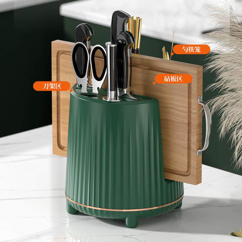 All-in-one storage box, household knife rack, rotating organ