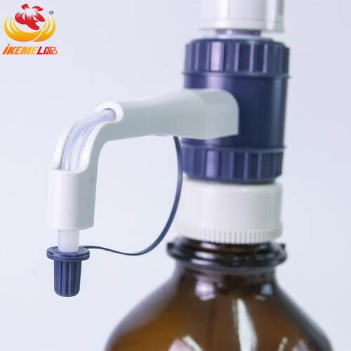 实验室瓶口分液器 0.5-50ml可调定量 带棕色瓶子带刻度分液器一套
