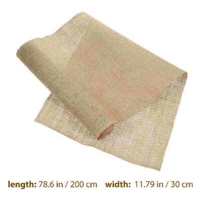 Little Yellow Burlap Table Runner Wedding Cotton Linen