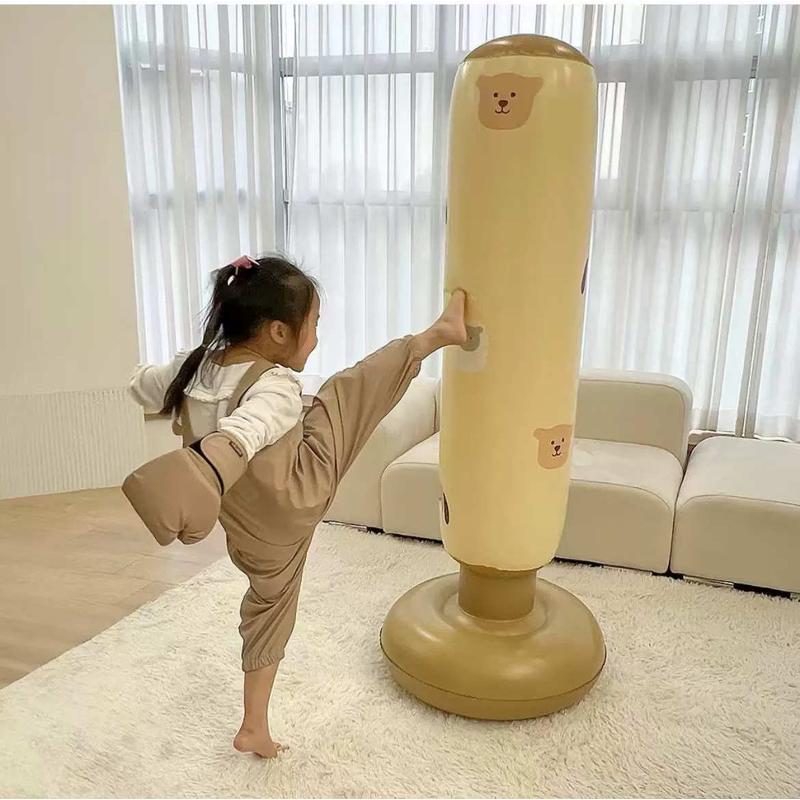 儿童不倒翁拳击柱沙袋散打打拳沙包专用充气反应小孩室内训练器材