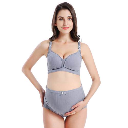 High waisted underwear set, double button bra, thin