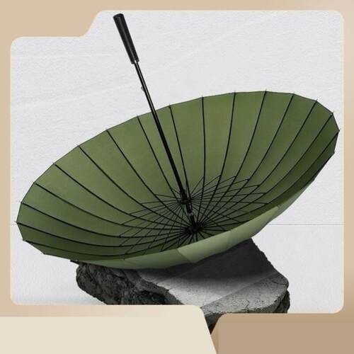 24骨长柄雨伞男士大号自动加固暴雨结实抗风黑色商务定制直杆伞男