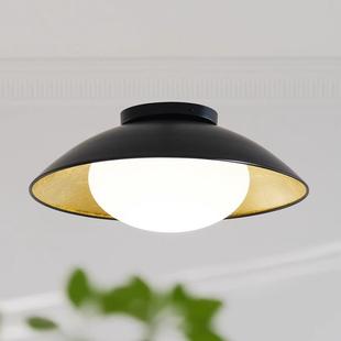 中古黑金箔汤圆吸顶灯vintage小众个性精装房餐厅居室书房LED