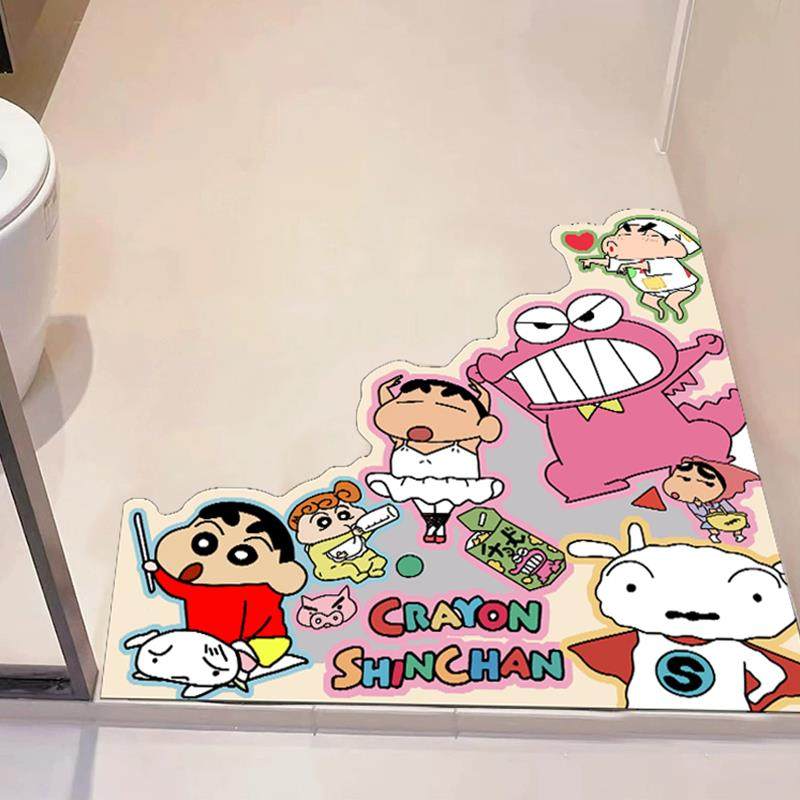 卫生间吸水浴室垫淋浴间门口地垫卡通小新防滑耐脏速干硅藻泥软垫,居家布艺,家用脚垫,淘宝优惠券,粉丝福利购,淘宝优惠卷