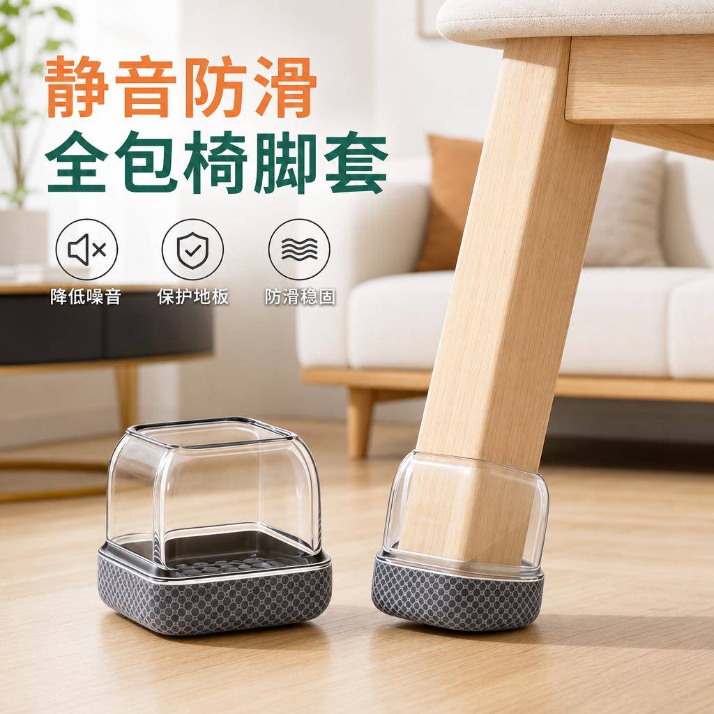 桌脚椅子脚套2026新款方形防滑降噪静音凳子腿套地板防刮保护脚套