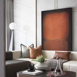 马克罗斯科装饰画卧室极简挂画玄关抽象艺术客厅落地画大幅无框画