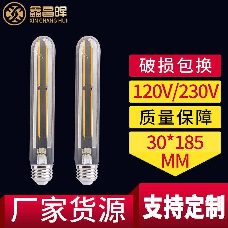 T30 灯泡 4 瓦等效 40W 灯泡 E26 管状灯泡 T10 LED 灯泡