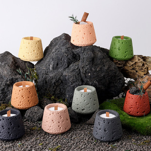 品质哑光蜡烛容器空杯INS支持灌蜡水泥香薰蜡杯浪漫香氛伴手礼物