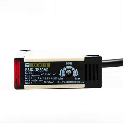 沪工E3JK-DS30M1继电器型可调 AC220V DC24V光电开关漫反射1开1闭