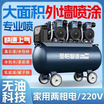 泵圣帕空压真机相电空压机专业喷石漆水包砂两水包砂轻音无油无品
