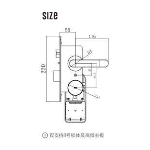 智能门锁极简风格 公寓感应磁卡锁室内卧室房门锁家用房间合金门锁
