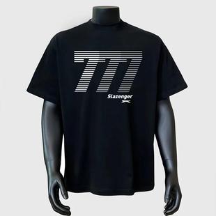 半袖 潮牌ins纯棉上衣情侣圆领宽松男士 t恤男美式 重磅不透白色短袖