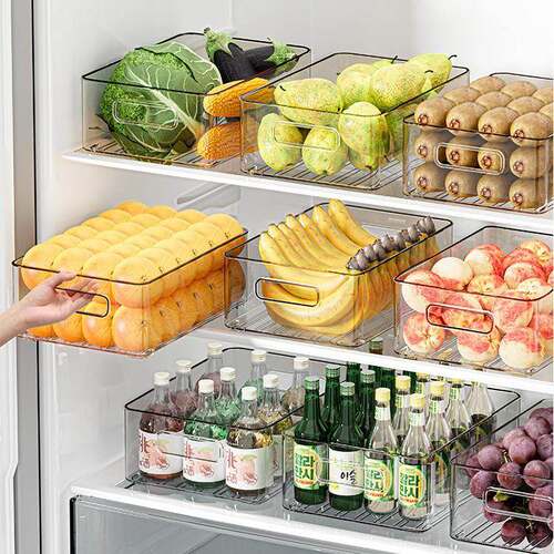 Transparent Food-Grade Refrigerator Storage Box for Fresh Fr