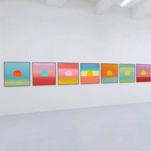 安迪沃霍尔sun日出艺术现代插画小清新客餐厅墙画高端简约装饰