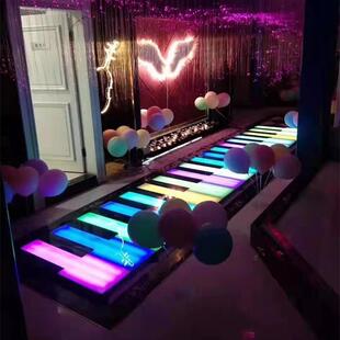 饰灯 led琴键地砖灯七彩音乐发光景观灯人体互动感应商场公园装