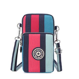 放手机包女斜挎包2024新款韩版挂脖装手机袋子布袋迷你的小