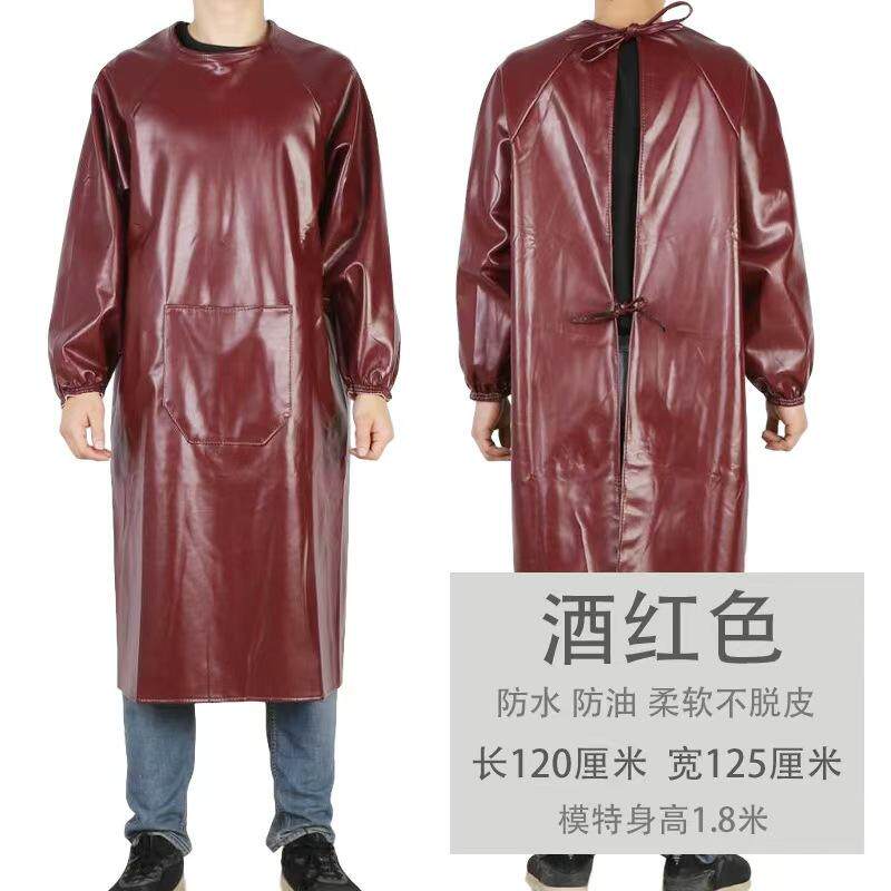 食堂黑色工厂杀鱼专用防水围裙菜市场洗衣服餐厅耐酸碱家务新款女