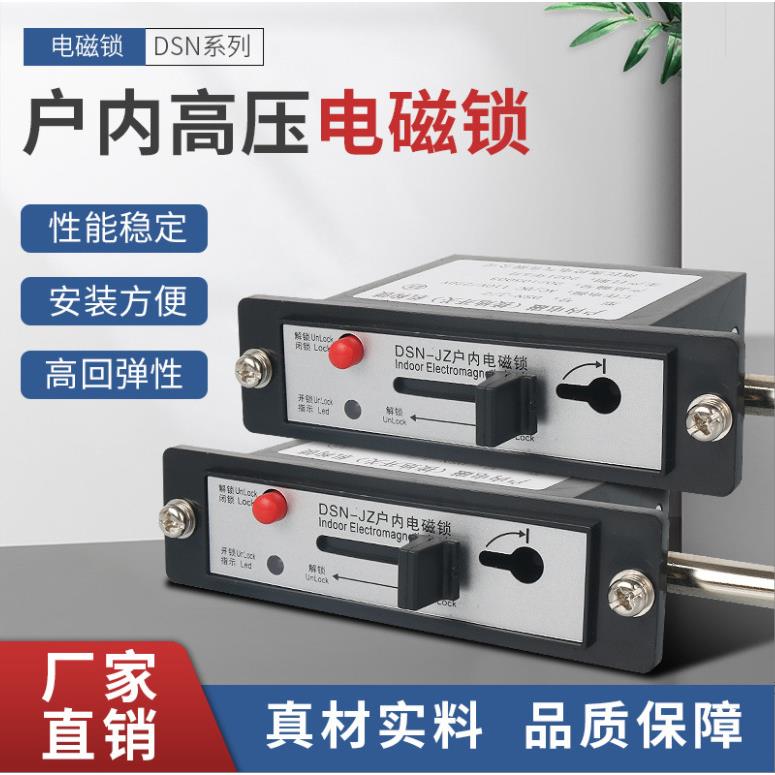 DSN-JZDSN-JY户内电磁锁高压柜体门锁充气柜闭锁手柄式电磁锁