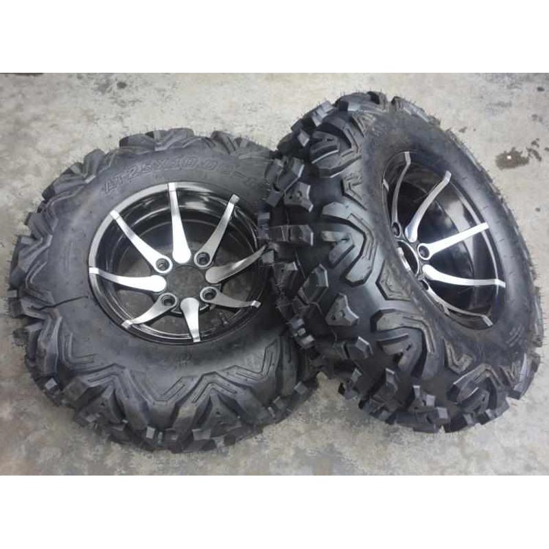 四轮越野钢管卡丁车沙滩车25X8-12 25X10-12寸A字花纹轮胎铝轮毂